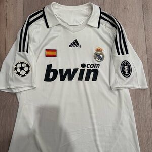 2008-2009 Real Madrid Champions League Home Kit Raul Size L